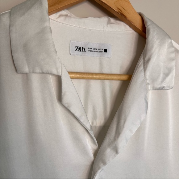ZARA Men’s White Button-Up Shirt | Resortwear coastal - Picture 2 of 6